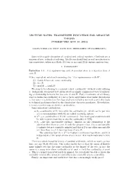 Transfinite Induction for Measure Theory (Corrected Aug 30, 2013)