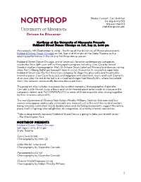 1 Media Contact: Cari Hatcher 612-625-6003 (W) 763-442-1756