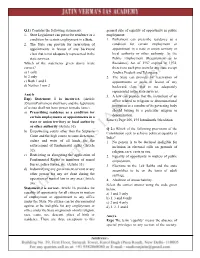 1. State Legislature Can Prescribe Residence As a Condition for Certain