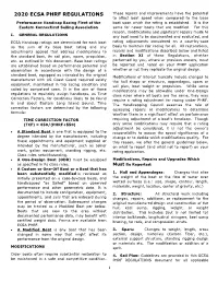 2020 Ecsa Phrf Regulations