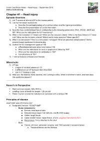 Chapter 41 – Head Injury Episode Overview 1) List 7 Causes of Altered LOC in the Trauma Patient 2) List Five Herniation Syndromes
