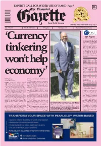EXPERTS CALL for WIDER USE of RAND: Page 3 $6