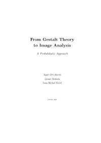 From Gestalt Theory to Image Analysis