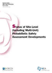 Including Multi-Unit) Probabilistic Safety Assessment Developments