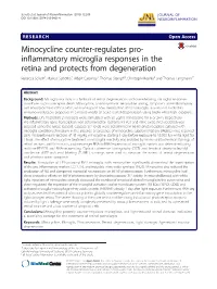 Minocycline Counter-Regulates Pro-Inflammatory Microglia