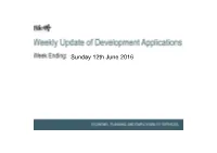 Weekly Update of Development Applications