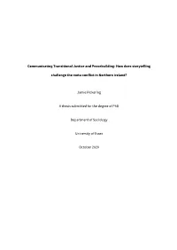 Communicating Transitional Justice and Peacebuilding: How Does Storytelling
