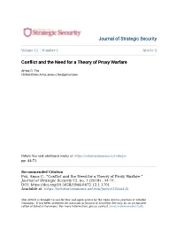 Conflict and the Need for a Theory of Proxy Warfare
