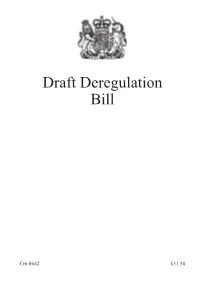Draft Deregulation Bill