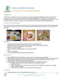 LS28 Camouflage and Mimicry Follow up Student #2
