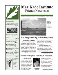 Newsletter Spring 2003