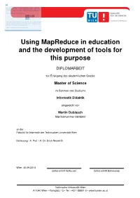 Using Mapreduce in Education and the Development of Tools for This Purpose