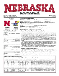 2005 FOOTBALL Date of Release: Monday, Oct