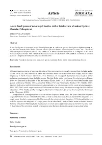 A New Fossil Genus of Net-Winged Beetles, with a Brief Review of Amber Lycidae (Insecta: Coleoptera)