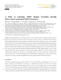 A Study of Capturing AMOC Regime Transition Through Observation