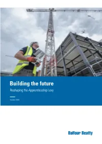 Building the Future Reshaping the Apprenticeship Levy