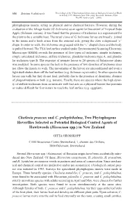 Cheilosia Praecox and C. Psilophthalma, Two Phytophagous Hoverflies Selected As Potential Biological Control Agents of Hawkweeds (Hieracium Spp.) in New Zealand