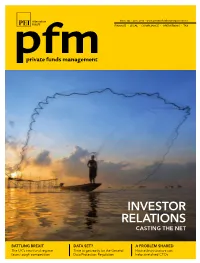 Investor Relations Casting the Net