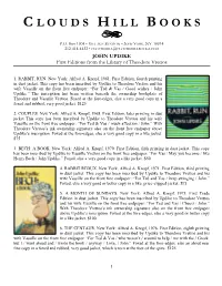 JOHN UPDIKE First Editions from the Library of Theodore Vrettos