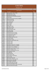 GLOBAL MEATS PRODUCT LIST Beef Generic