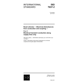 Iso-7637-22011E, Standard
