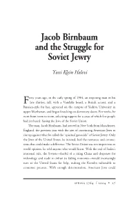 Jacob Birnbaum and the Struggle for Soviet Jewry