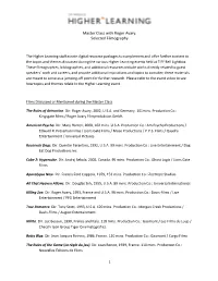 Master Class with Roger Avary: Selected Filmography