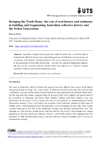 The Role of Oral History and Testimony in Building and Fragmenting Australian Collective History and the Stolen Generations