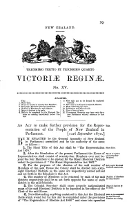 33 and 34 Victoriae 1870 No 15 Representation