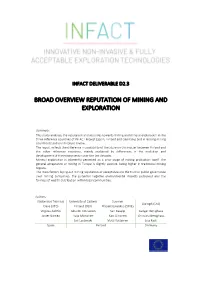Broad Overview Reputation of Mining and Exploration