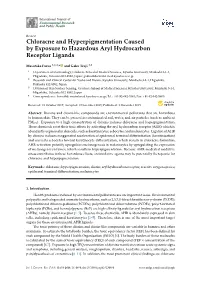 Chloracne and Hyperpigmentation Caused by Exposure to Hazardous Aryl Hydrocarbon Receptor Ligands