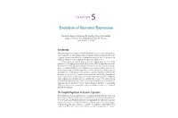 Evolution of Genomic Expression