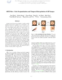 Gif2video: Color Dequantization and Temporal Interpolation of GIF Images