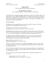 Homework #4 the Tetrahedral Semiconductor Structures