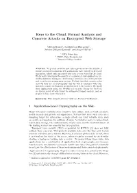 Keys to the Cloud: Formal Analysis and Concrete Attacks on Encrypted Web Storage