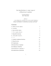 An Introduction to Some Aspects of Functional Analysis