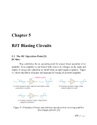 Chapter 5 BJT Biasing Circuits