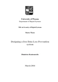 Designing a Free Data Loss Prevention System