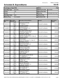 Expenditures Sch-B