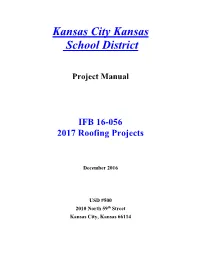 IFB 16-056 2017 Roofing Projects