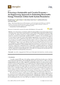Powering a Sustainable and Circular Economy— an Engineering Approach to Estimating Renewable Energy Potentials Within Earth System Boundaries