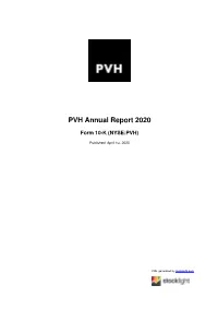 PVH Annual Report 2020