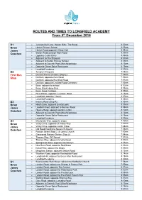 ROUTES and TIMES to LONGFIELD ACADEMY from 5Th December 2016
