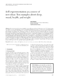 Self-Experimentation As a Source of New Ideas: Ten Examples About Sleep, Mood, Health, and Weight