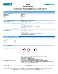 Silane Safety Data Sheet