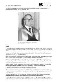 Sir John Warcup Cornforth