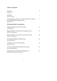 Table of Contents