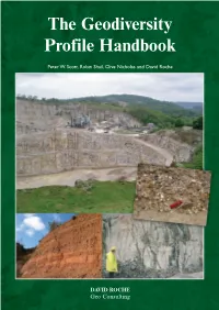 The Geodiversity Profile Handbook