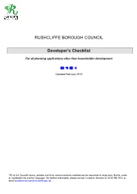 Developer's Checklist