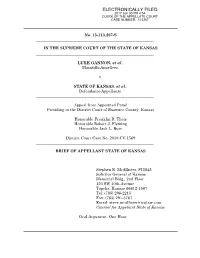 ELECTRONICALLY FILED 2017 Jun 30 PM 4:54 CLERK of the APPELLATE COURT CASE NUMBER: 113267